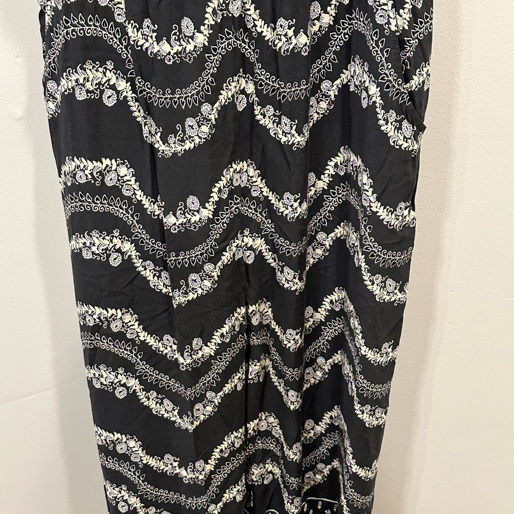 Anthropologie Lilka Pantsuit Blue Gray Purple Floral Boho Jumpsuit Size L - Picture 7 of 8
